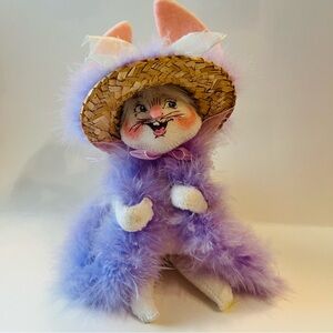 AnnaLee Doll Fancy Bunny Lavender Boa Spring Easter Decor